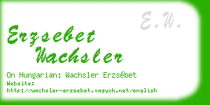 erzsebet wachsler business card